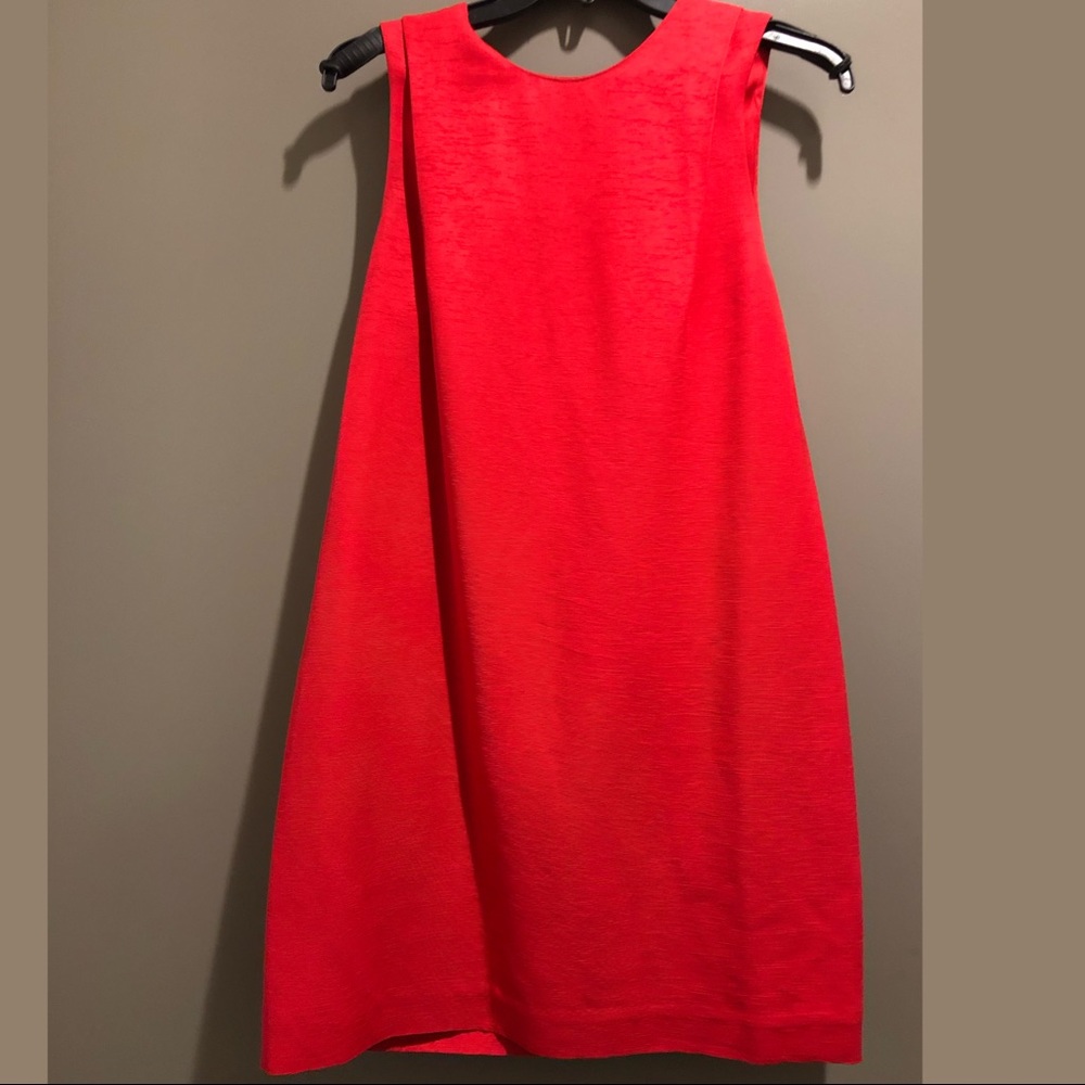 & other stories woven ottoman shift mini dress